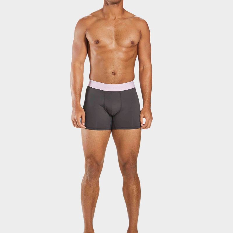 slide 3 of 11, Pair of Thieves Men's Hustle Tie-Dye Boxer Briefs 2pk - Pink/Gray M: Lightweight Knit, Full Waistband Elastic, 2 ct