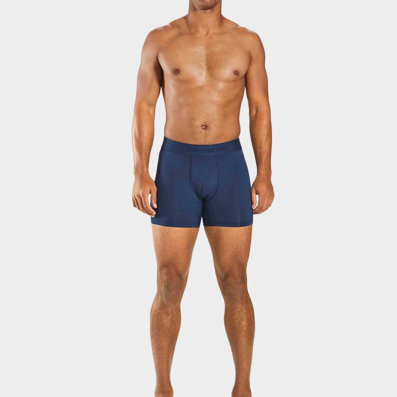 slide 3 of 10, Pair of Thieves Men's Hustle Boxer Briefs 2pk - Navy/Lavender L: Lightweight Knit, Full Waistband Elastic, Machine Washable, 2 ct