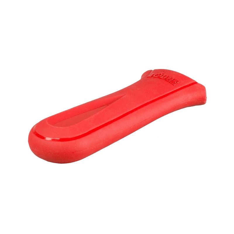slide 1 of 1, Lodge Deluxe Hot Handle Holder Red: Silicone Pan Handle Cover for Cast Iron Cookware, Dishwasher-Safe, 1 ct
