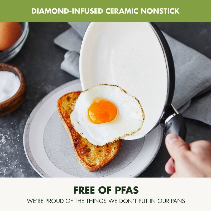 slide 2 of 9, GreenPan Rio 3pk (7", 9.5" & 11") Ceramic Nonstick Frypan Set - Black, 3 ct