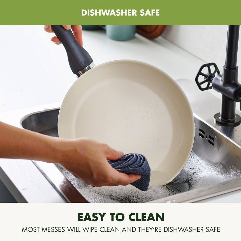 slide 6 of 9, GreenPan Rio 3pk (7", 9.5" & 11") Ceramic Nonstick Frypan Set - Black, 3 ct