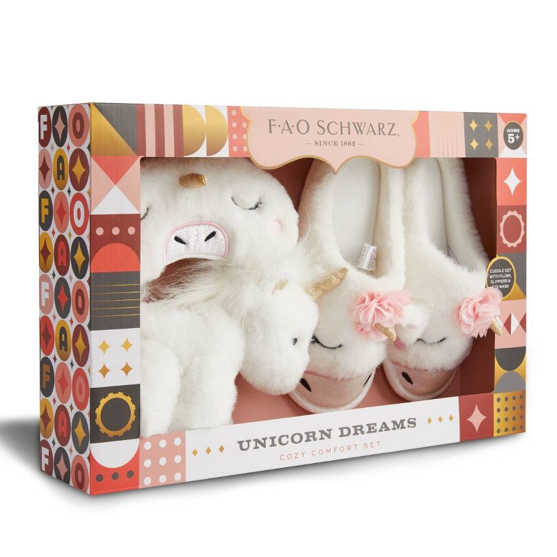 slide 4 of 5, FAO Schwarz Unicorn Dreams Cozy Comfort Set, 1 ct