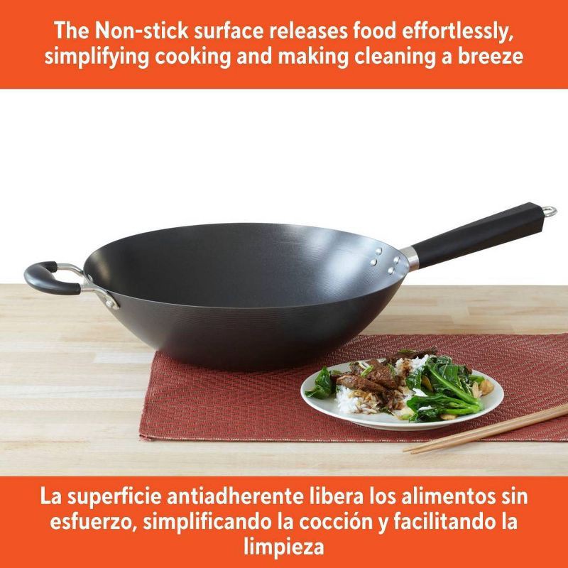 slide 4 of 6, IMUSA 14" Coated Wok with Bakelite Handle, 1 ct