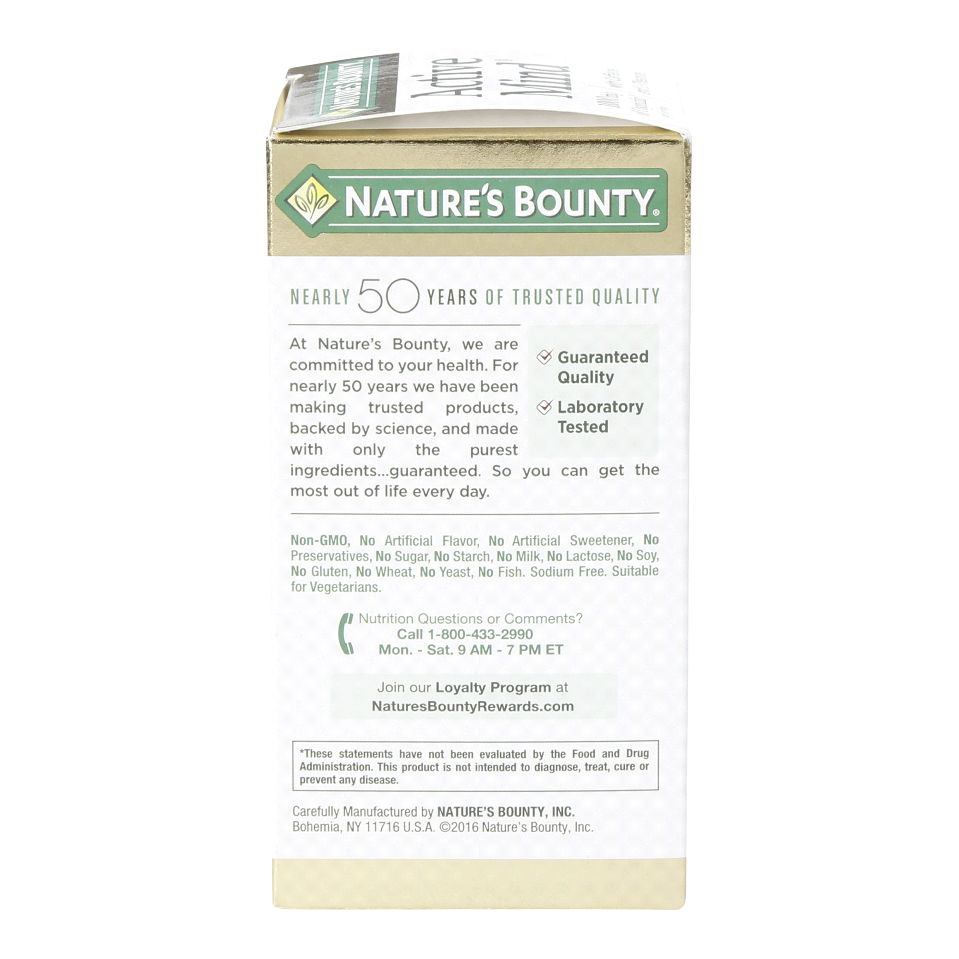 slide 13 of 13, Nature's Bounty Active Mind 1000 Mg Of Cognizin With Caffeine Ltheanine Caplets, 60 ct