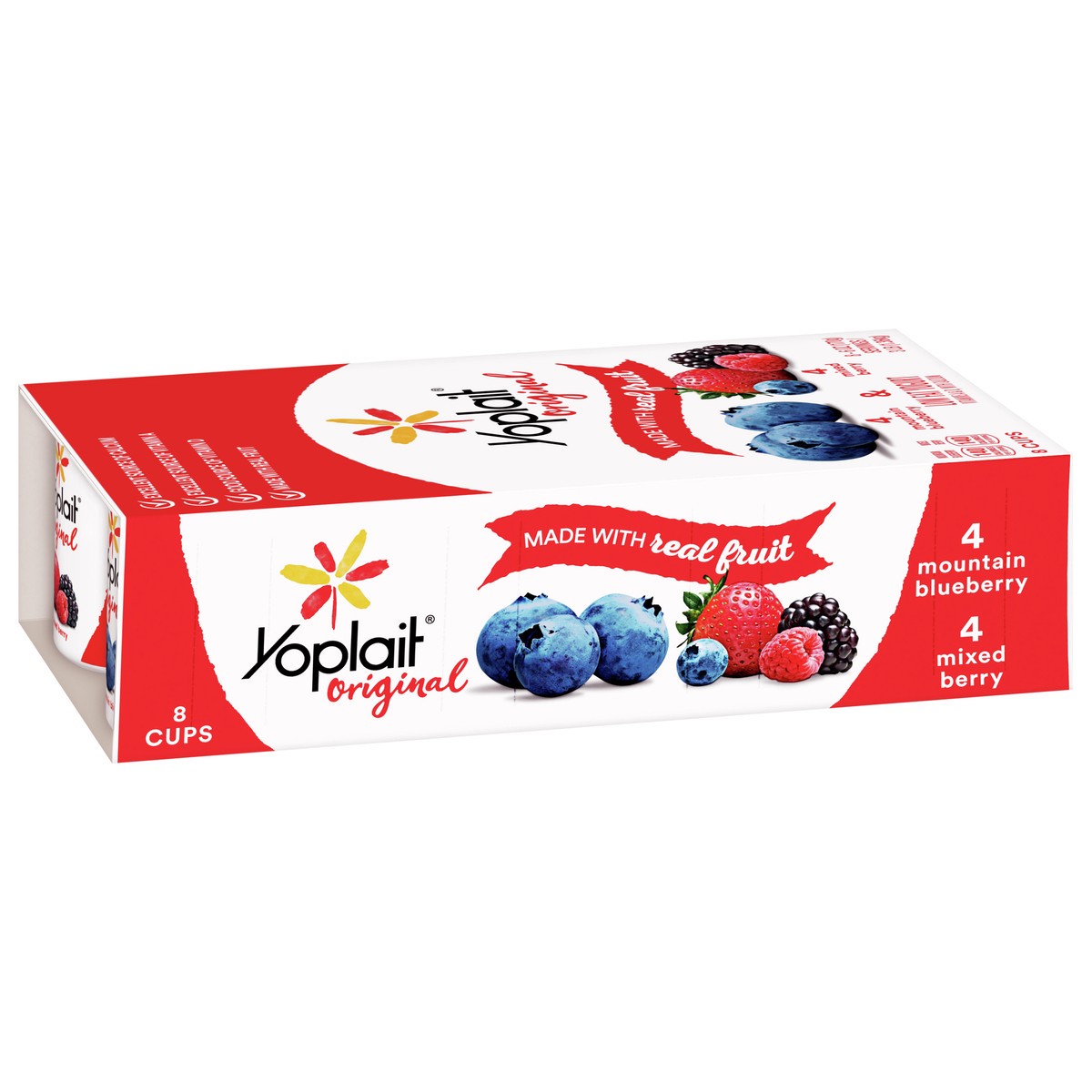 slide 2 of 9, Yoplait Original Strawberry and Mixed Berry Low Fat Yogurt, 8 ct; 6 oz