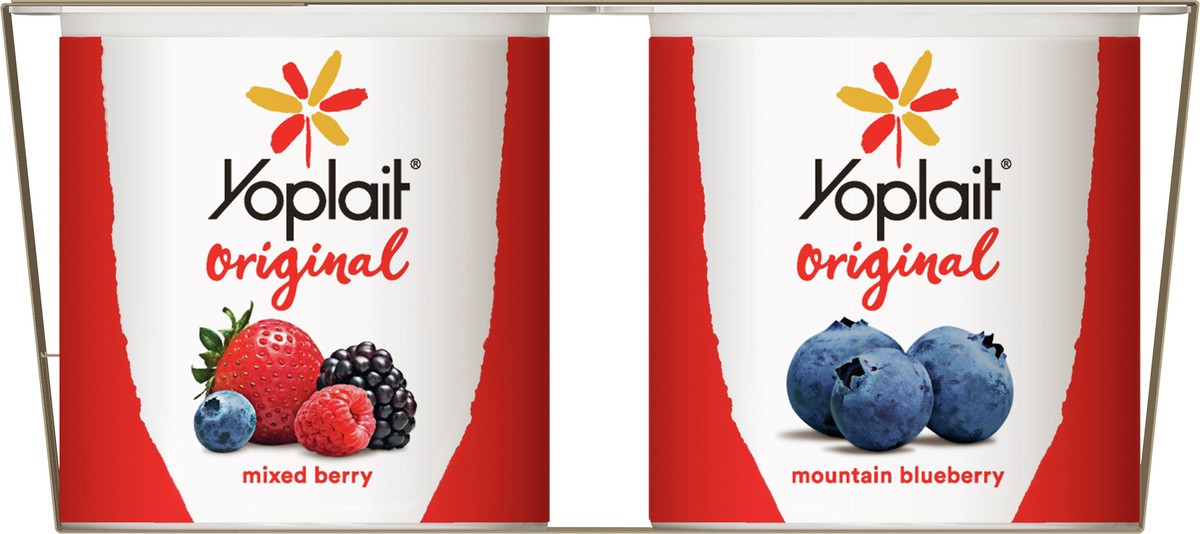 slide 7 of 9, Yoplait Original Mountain Blueberry & Mixed Berry Yogurt - 8ct/6oz Cups, 8 ct; 6 oz