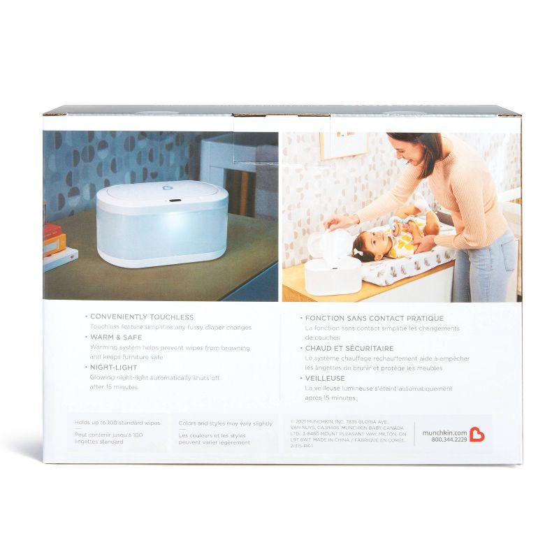 slide 7 of 7, Munchkin Touch Free Baby Wipe Warmer with Nightlight, 1 ct