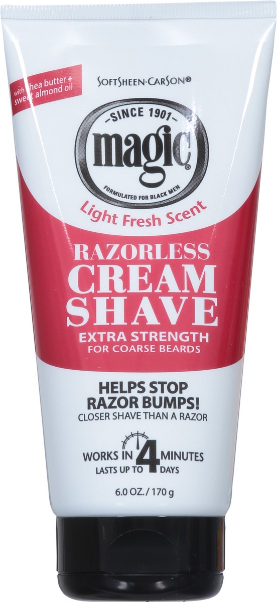 slide 6 of 9, Magic Extra Strength Razorless Light Fresh Scent Cream Shave 6.0 oz, 6 oz