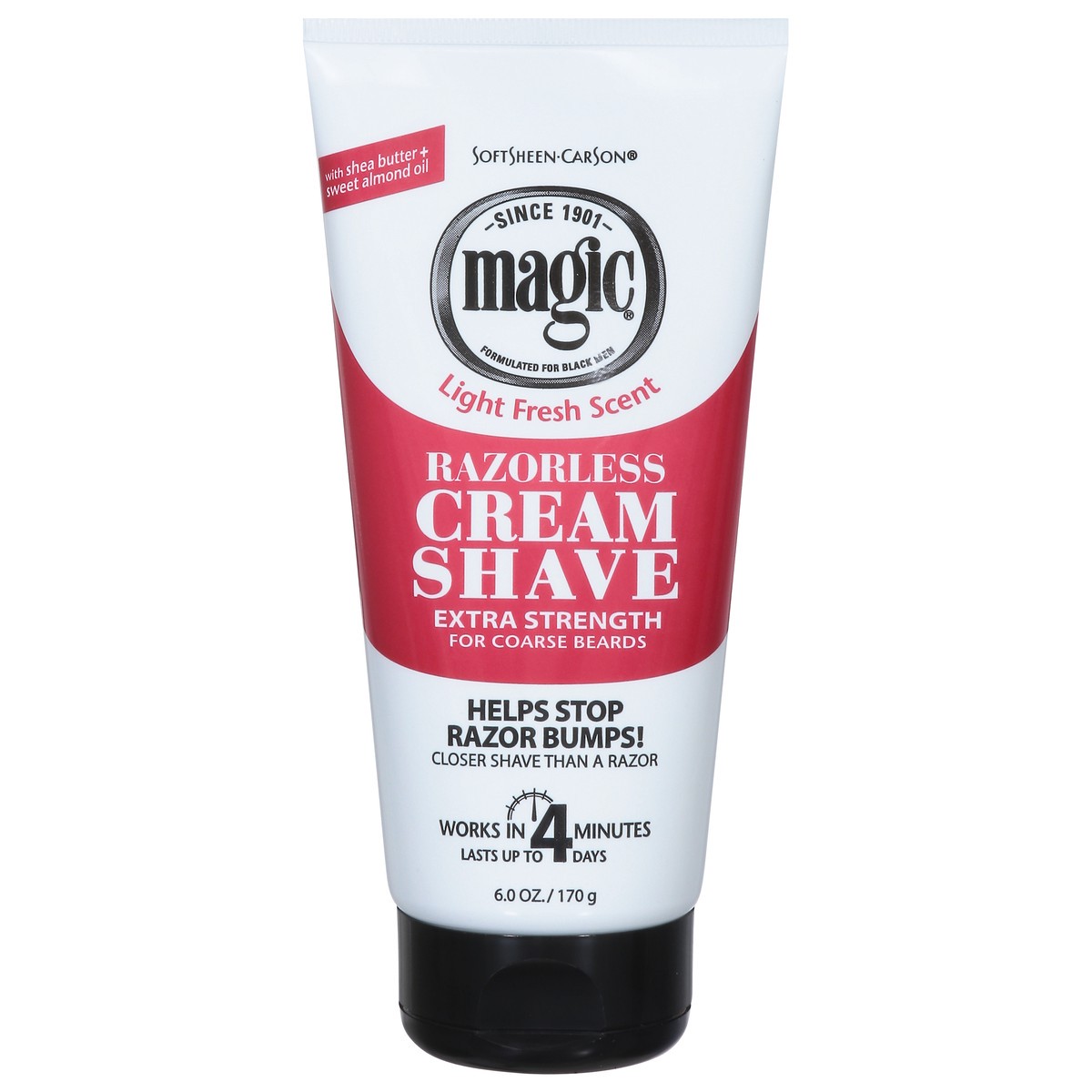 slide 1 of 9, Magic Extra Strength Razorless Light Fresh Scent Cream Shave 6.0 oz, 6 oz