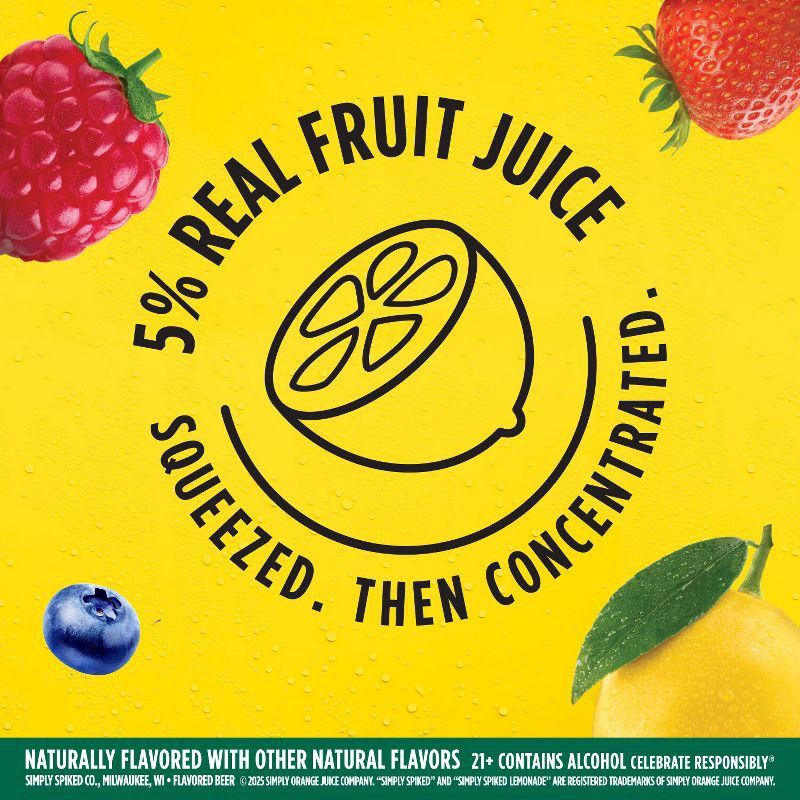 slide 4 of 9, Simply Spiked Lemonade Variety Pack - 12pk/12 fl oz Cans, 12 ct; 12 fl oz