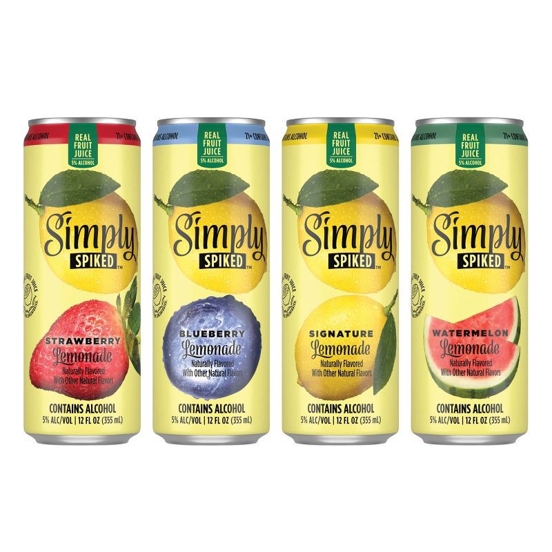 slide 7 of 9, Simply Spiked Lemonade Variety Pack - 12pk/12 fl oz Cans, 12 ct; 12 fl oz