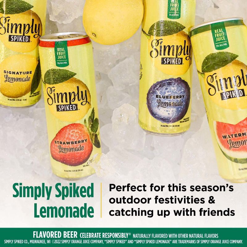 slide 8 of 9, Simply Spiked Lemonade Variety Pack - 12pk/12 fl oz Cans, 12 ct; 12 fl oz