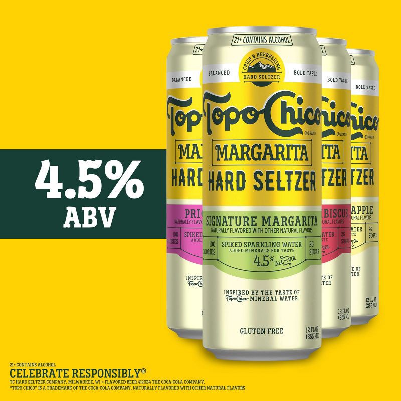 slide 2 of 8, Topo Chico Hard Seltzer Topo Chico Margarita Seltzer Cans - 12pk/12 fl oz Cans, 12 ct; 12 fl oz