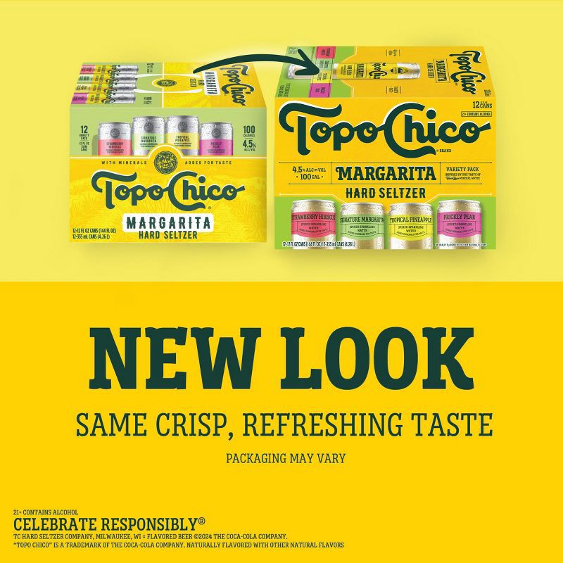 slide 4 of 8, Topo Chico Hard Seltzer Topo Chico Margarita Seltzer Cans - 12pk/12 fl oz Cans, 12 ct; 12 fl oz