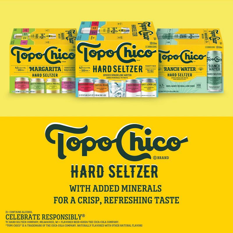 slide 6 of 8, Topo Chico Hard Seltzer Topo Chico Margarita Seltzer Cans - 12pk/12 fl oz Cans, 12 ct; 12 fl oz