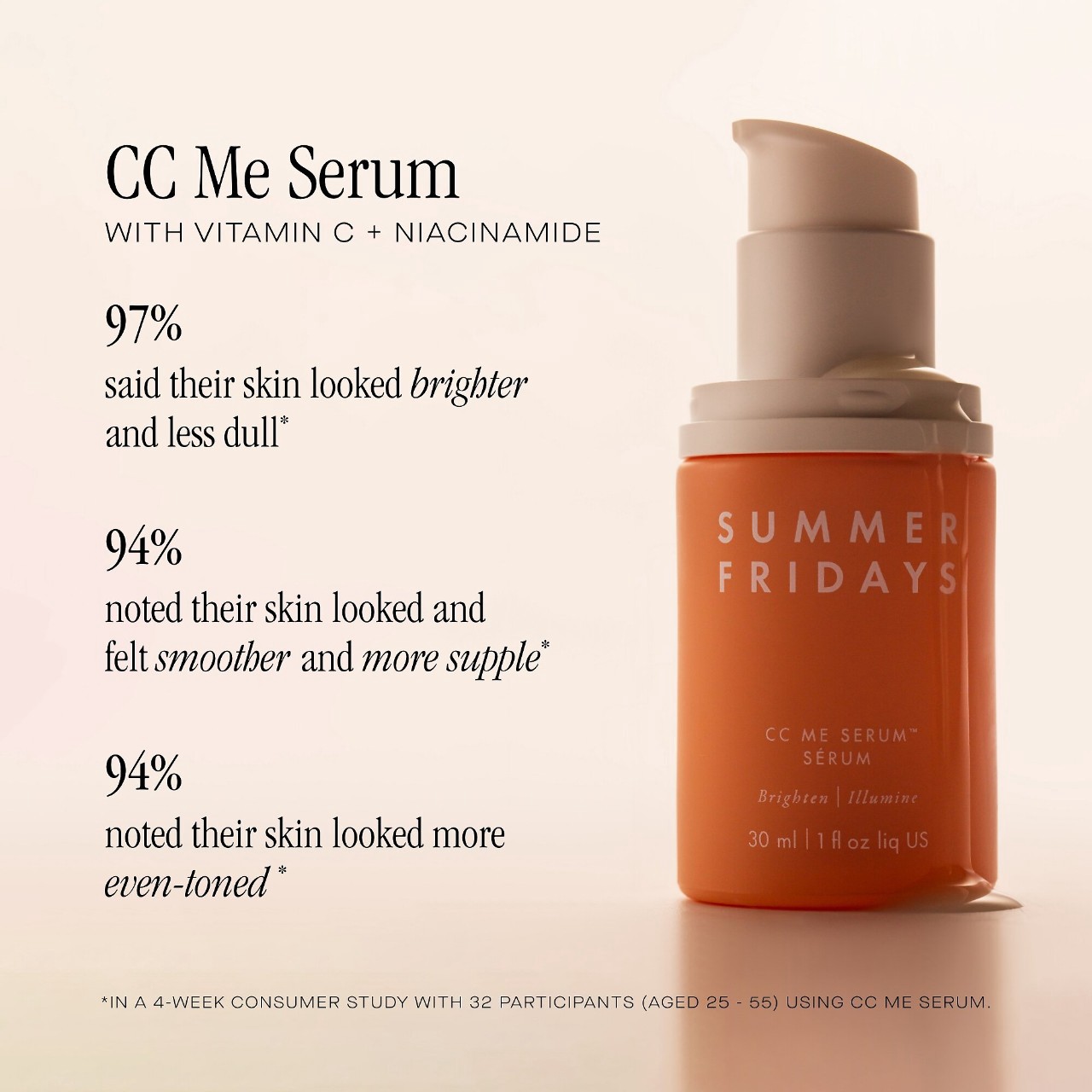 slide 2 of 9, Summer Fridays CC Me Vitamin C + Niacinamide Serum 1.0 oz/ 30 mL, 1 oz/ 30 ml