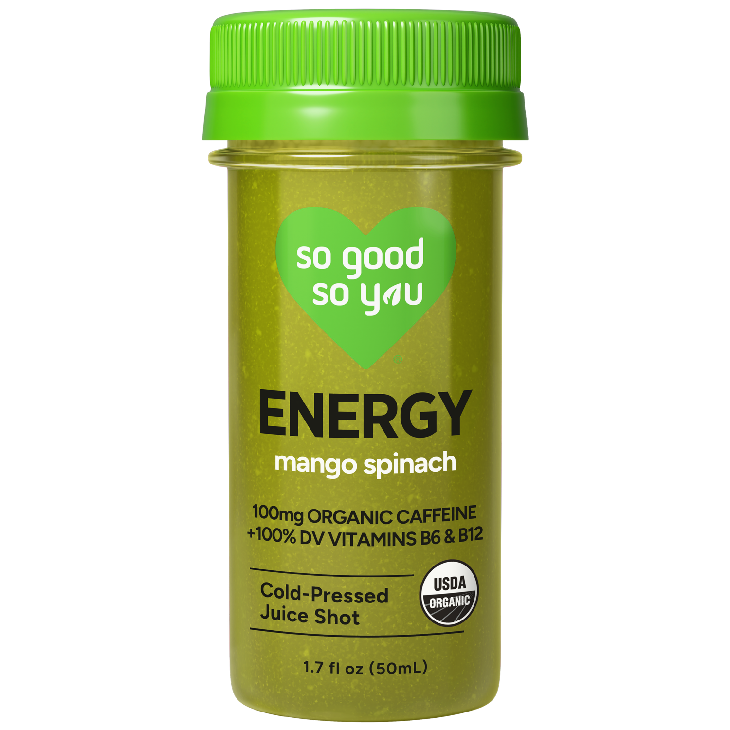 slide 1 of 5, So Good So You Energy Mango Spinach Shot, 1.7 fl oz