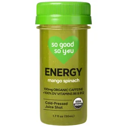 So Good So You Energy Mango Spinach Shot