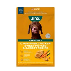 Jinx Grain-Free Dry Dog Food with Chicken, Sweet Potato & Carrot Flavor - 11.5lbs
