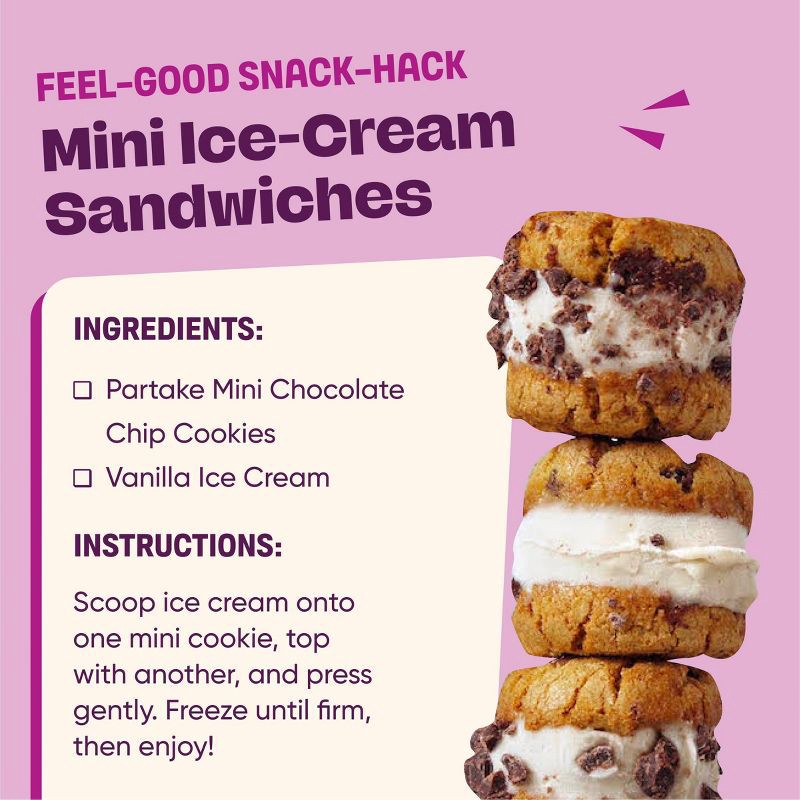 slide 8 of 10, Partake Crunchy Mini Chocolate Chip Cookie Snack Packs - 6.7oz/10ct, 6.7 oz, 10 ct