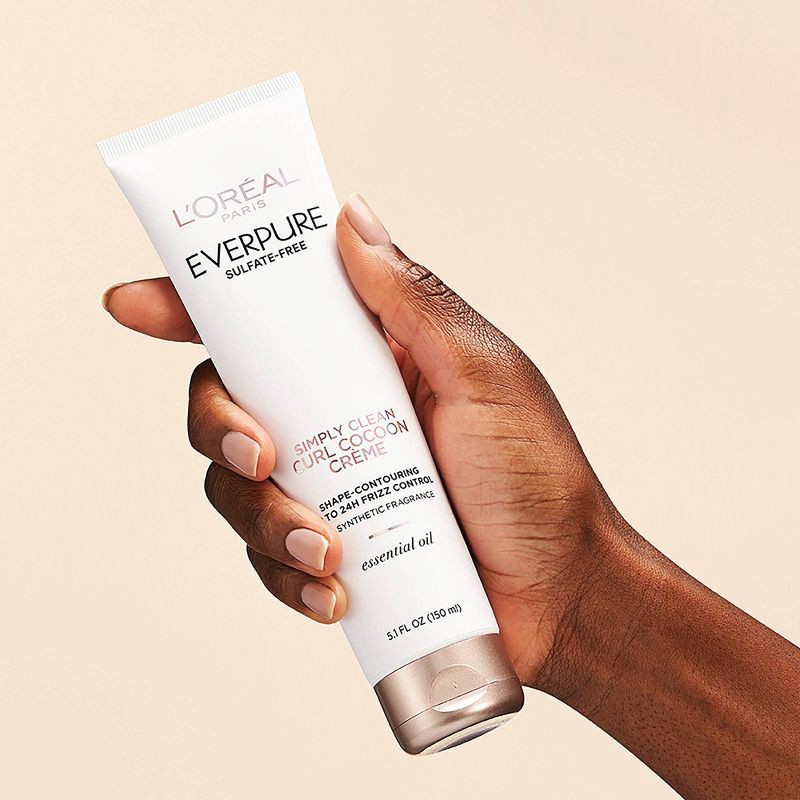 slide 8 of 8, L'Oreal Paris EverPure Simply Clean Curl Cocoon Creme Hair Treatment - 5.1 fl oz, 5.1 fl oz