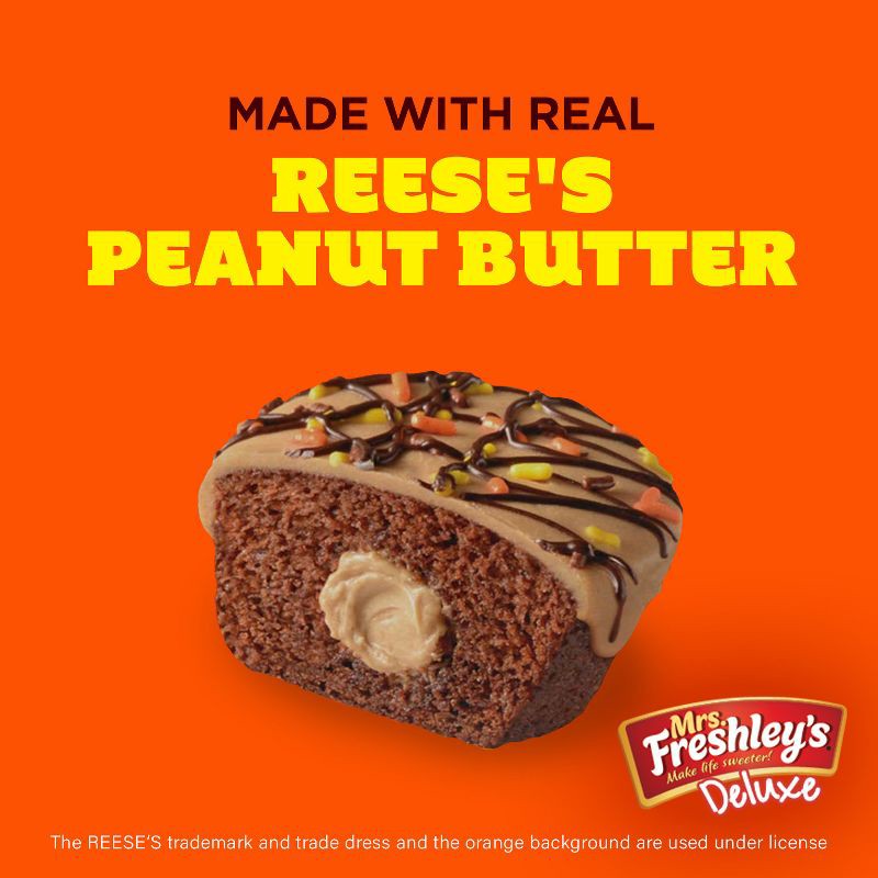 slide 2 of 10, Mrs. Freshley's Deluxe Reese's Peanut Butter Flavored Cupcakes - 6ct, 6 ct