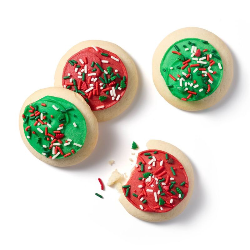 slide 3 of 3, Christmas Red & Green Frosted Sugar Cookies - 13.5oz/10ct - Favorite Day™, 10 ct; 13.5 oz