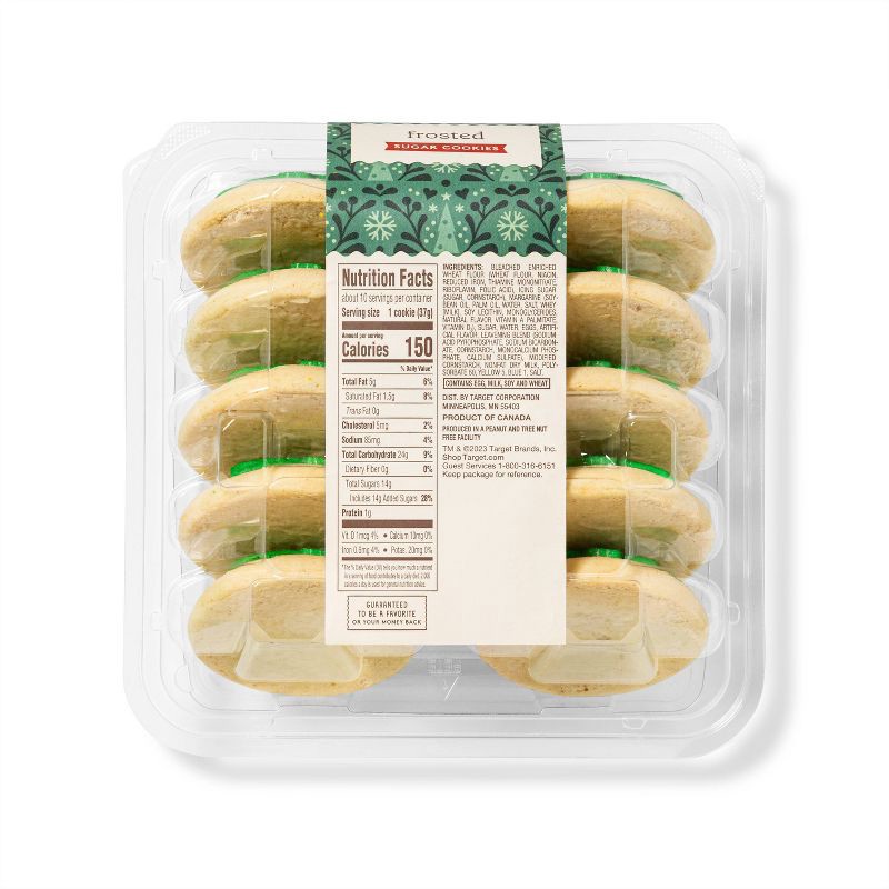 slide 2 of 3, Christmas Tree Frosted Cookies - 13.1oz/10ct - Favorite Day™, 13.1 oz, 10 ct