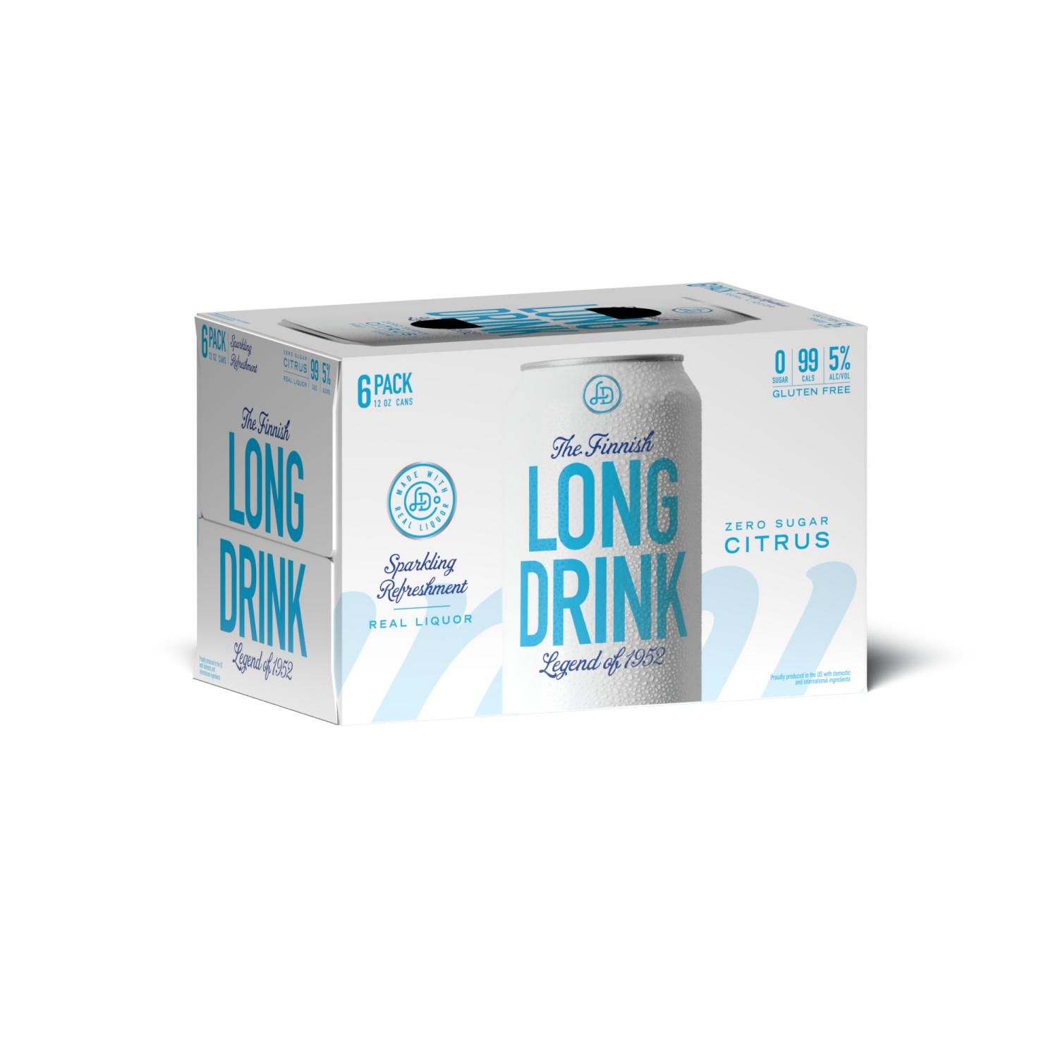 slide 1 of 2, The Finnish Long Drink Gluten Free Zero Sugar Citrus Gin 6 - 12 oz Cans, 6 ct; 12 oz