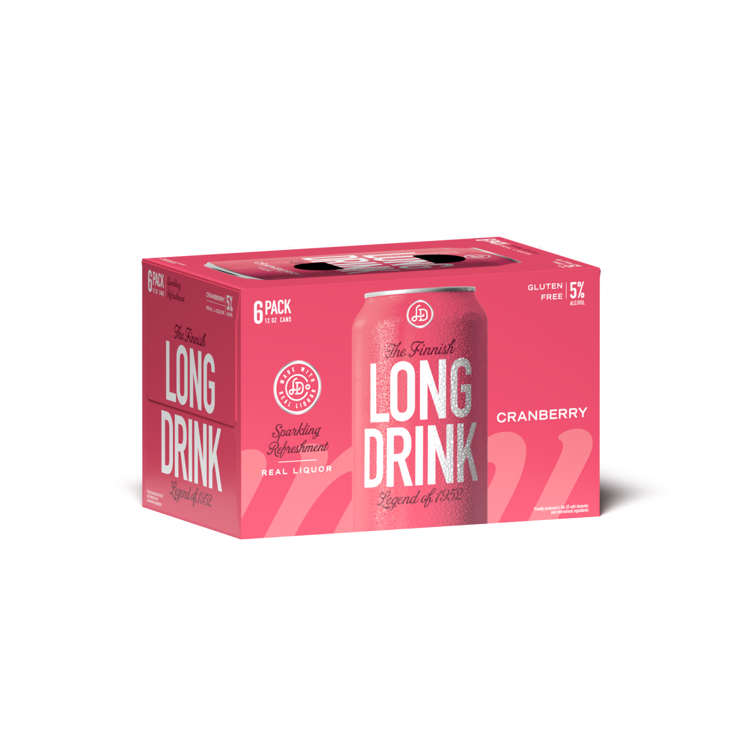 slide 1 of 1, The Finnish Long Drink Gluten Free Cranberry Gin 6 - 12 oz Cans, 6 ct; 12 oz