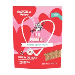SHAMELESS PETS Shameless Pet Valentine Cat Tretas, Chicken, 2.5 Oz