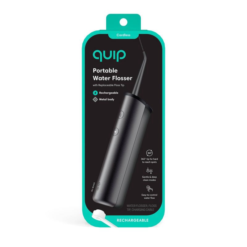 slide 2 of 7, quip Rechargeable Cordless Water Flosser - Metal Modes + 360 Tip, 1 ct