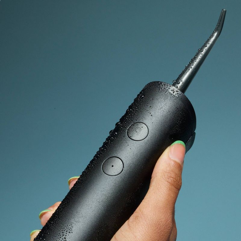 slide 4 of 14, quip Cordless Rechargeable 2-Pressure Modes Metal Countertop Water Flosser, 1 ct