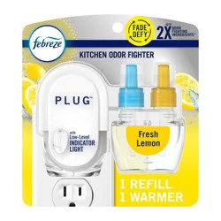 Febreze Kitchen Fade Defy Plug Air Freshener - Fresh Lemon - 2pk