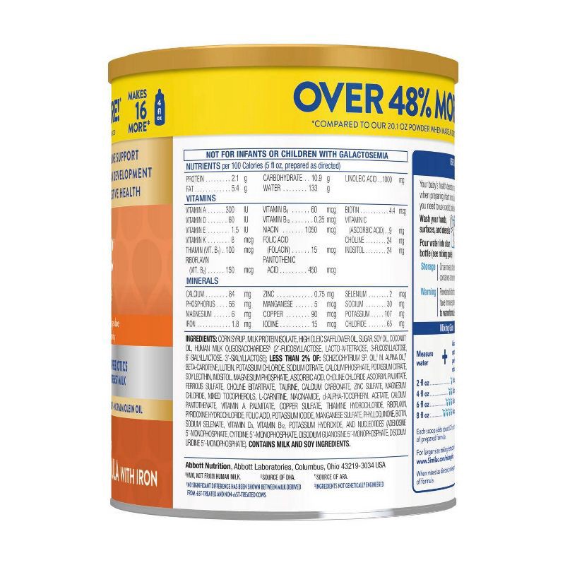 slide 2 of 14, Similac 360 Total Care Sensitive Non-GMO Infant Formula Powder - 30.2oz, 30.2 oz