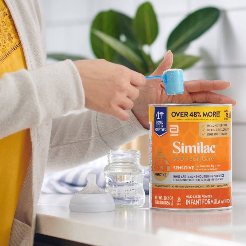 slide 13 of 14, Similac 360 Total Care Sensitive Non-GMO Infant Formula Powder - 30.2oz, 30.2 oz