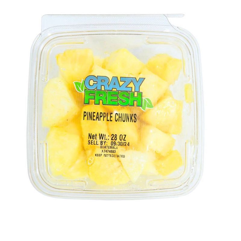 slide 1 of 4, Crazy Fresh Cut Pineapple Chunks - 28oz, 28 oz