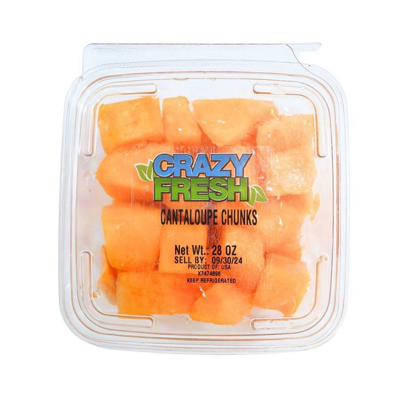 slide 1 of 4, Crazy Fresh Cantaloupe Chunks - 28oz, 28 oz
