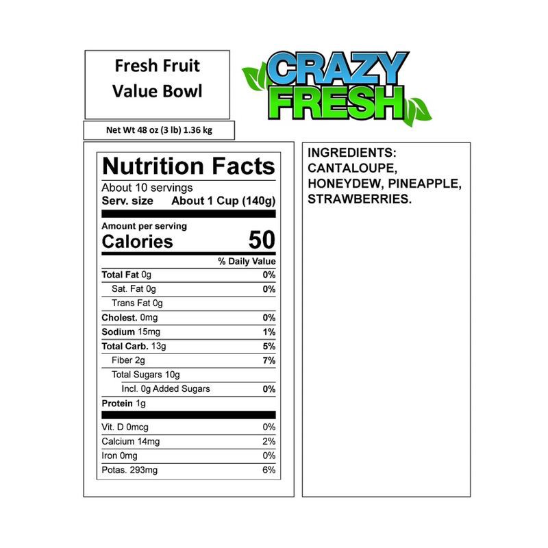 slide 4 of 4, Crazy Fresh Fresh Fruit Value Bowl - 3lb, 3 lb