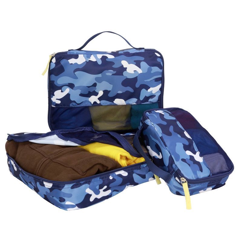 slide 2 of 3, Crckt 3pc Packing Cube Set - Blue Camo, 3 ct