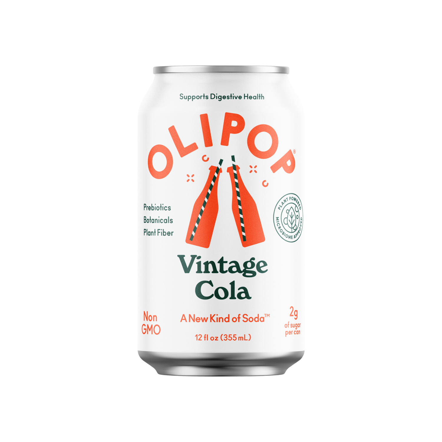 slide 1 of 5, Olipop Sparkling Tonic Vintage Cola, 12 Oz, 12 oz