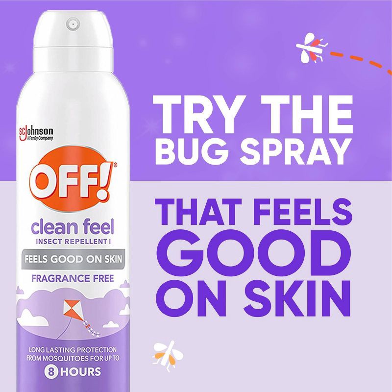 slide 6 of 14, OFF! Clean Feel Mosquito Repellent Picaridin DEET-free Bug Spray - 5oz, 5 oz