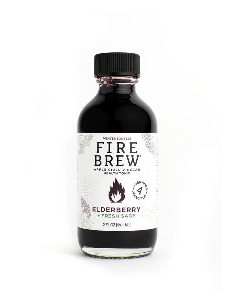 slide 1 of 1, Fire Brew Elderberry With Fresh Sage Health Tonic, 2 fl oz