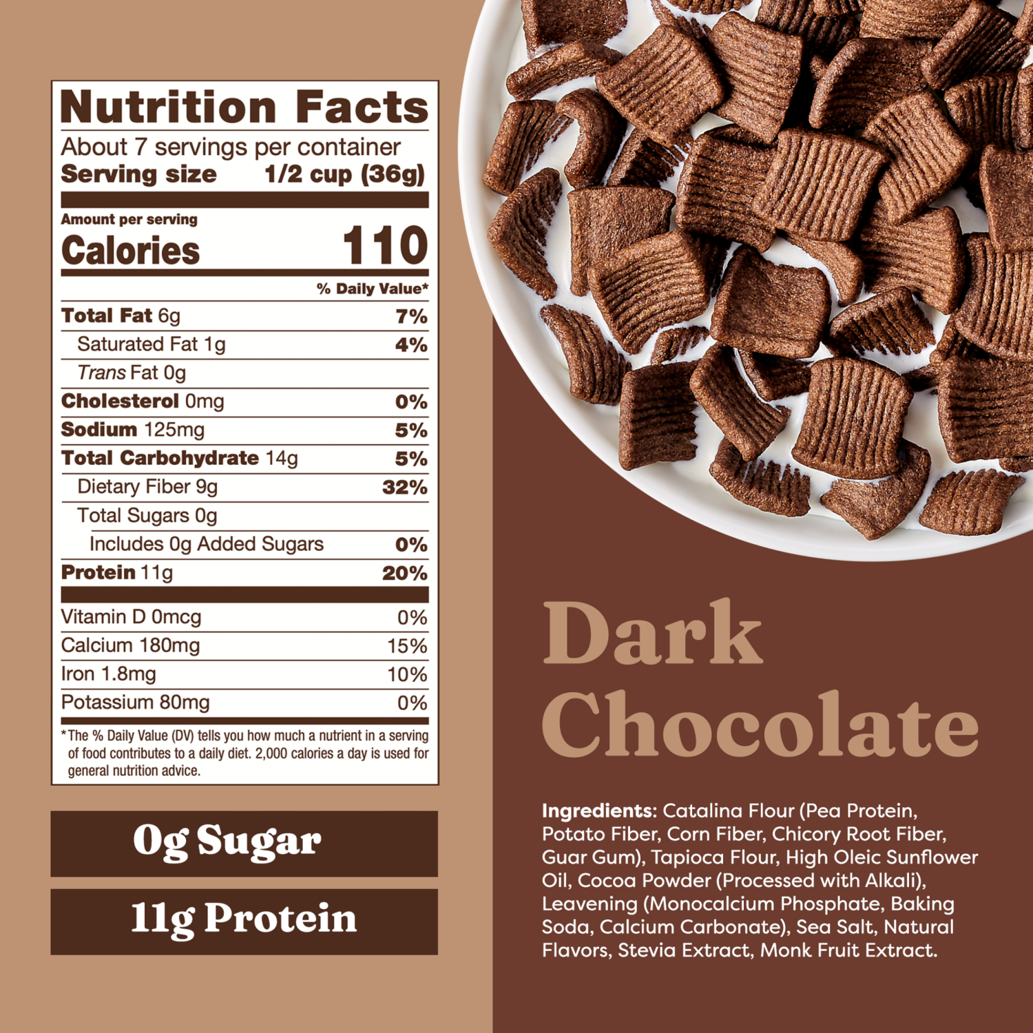 slide 3 of 6, Catalina Crunch Protein Cereal, Dark Chocolate 9 oz, 9 oz