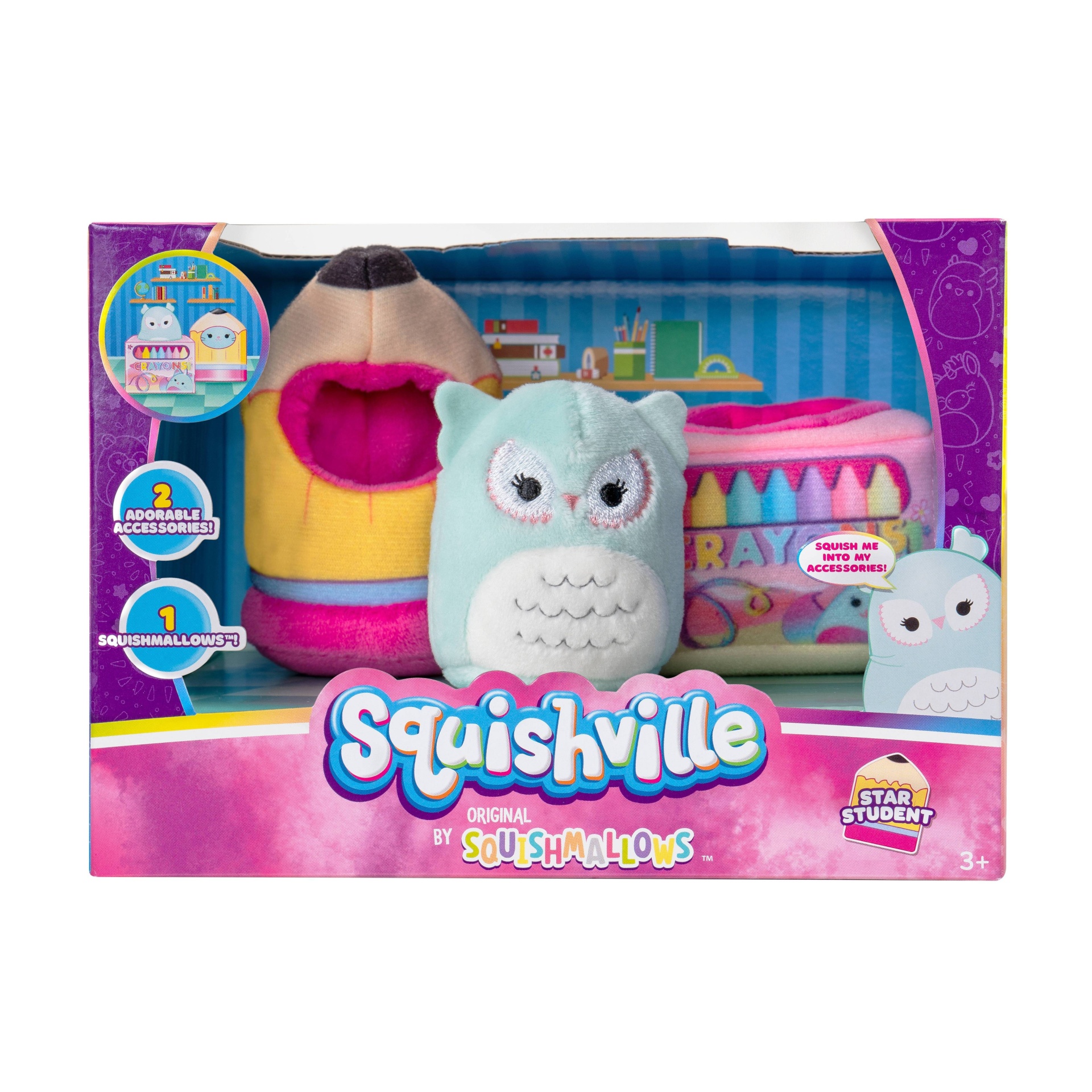 Squishville Back To School Accessory Playset 2 Plush : Target