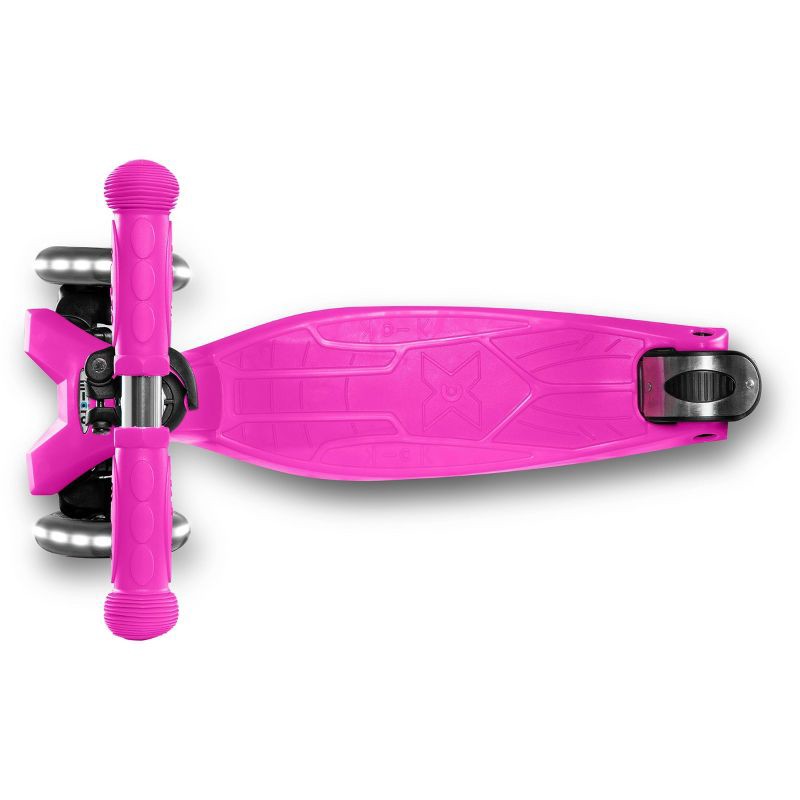 slide 3 of 4, Micro Kickboard Maxi Kick Scooter with LED Lights - Pink: Adjustable Handlebar, 3 Wheels, 1 ct