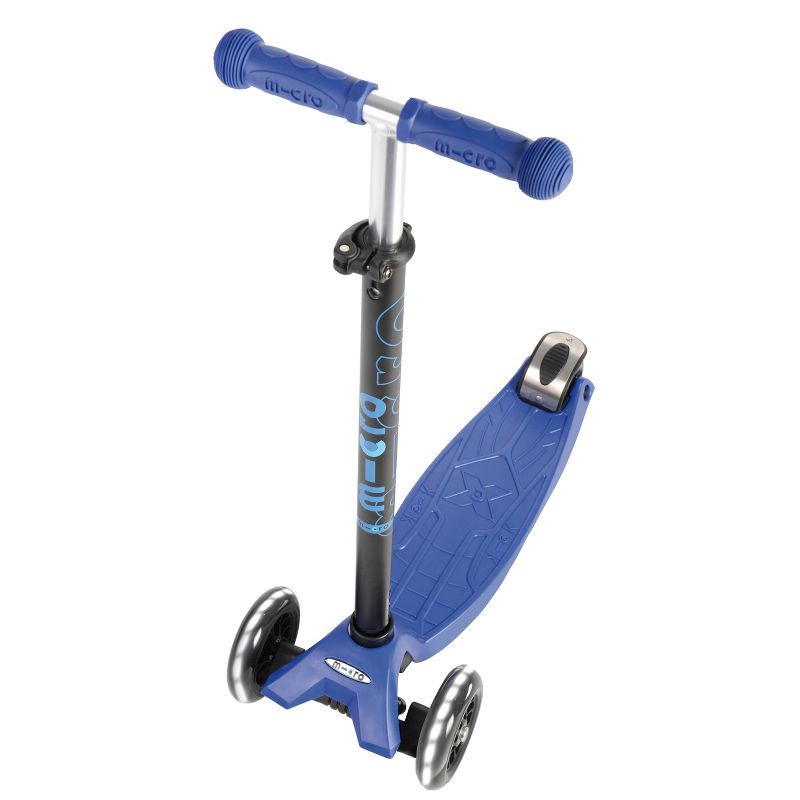 slide 2 of 4, Micro Kickboard Maxi Kick Kids' Scooter with LED Lights - Blue, 1 ct