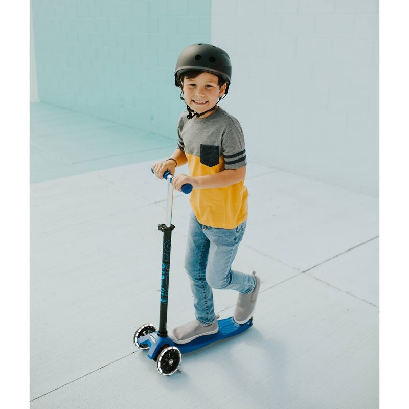 slide 4 of 4, Micro Kickboard Maxi Kick Kids' Scooter with LED Lights - Blue, 1 ct