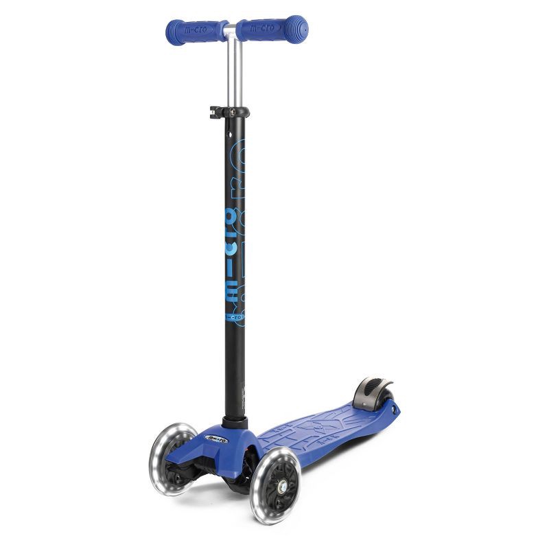 slide 1 of 4, Micro Kickboard Maxi Kick Kids' Scooter with LED Lights - Blue, 1 ct