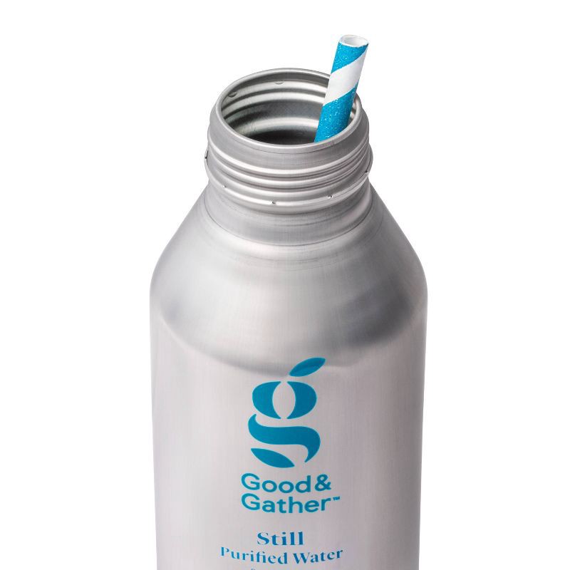 slide 2 of 3, Still Purified Water + Electrolytes - 16 fl oz Aluminum Bottle - Good & Gather™, 16 fl oz